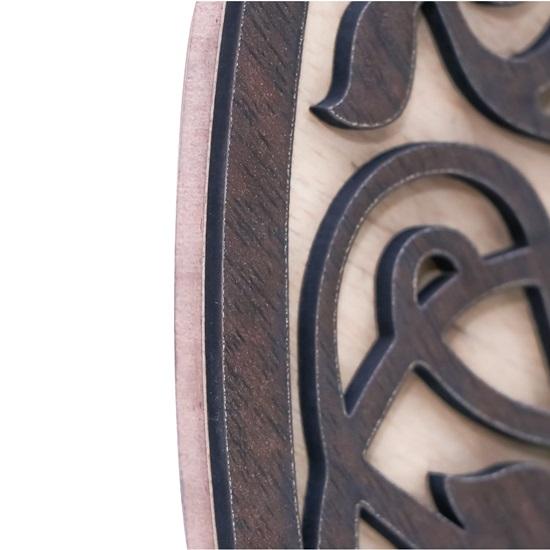 30.48 Cm Round Wooden Wall Decor Panel Wall Hanging Showpiece Plaque, for Living Room, Bedroom, Hallway Plaque for Home Decor