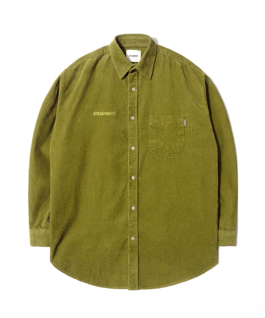 QT8 GARMENTS Tl Corduroy Oversize Shirt (Olive)