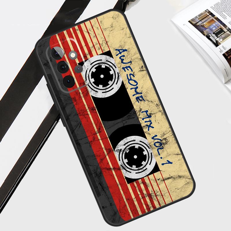 Vintage Cassette tape retro style Case For Samsung Galaxy A12 A22 A32 A52 A56 A36 A26 A16 A06 A54 A34 A14 A13 A53 A15 A35 A55
