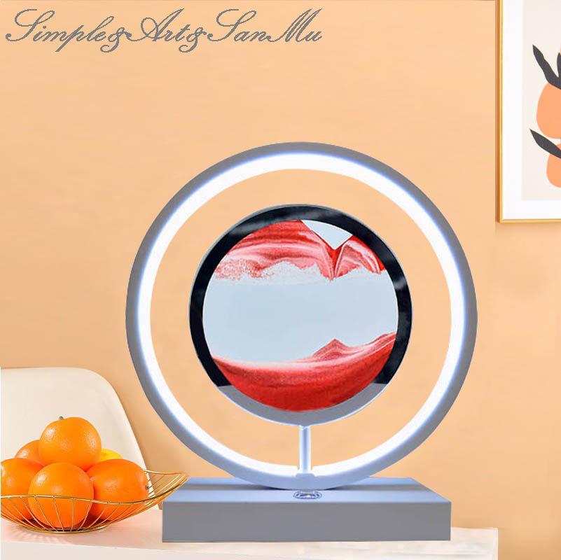 DIY Quicksand Table Lamp - Creative Atmosphere Light with Dynamic Painting and Smart Night Light
