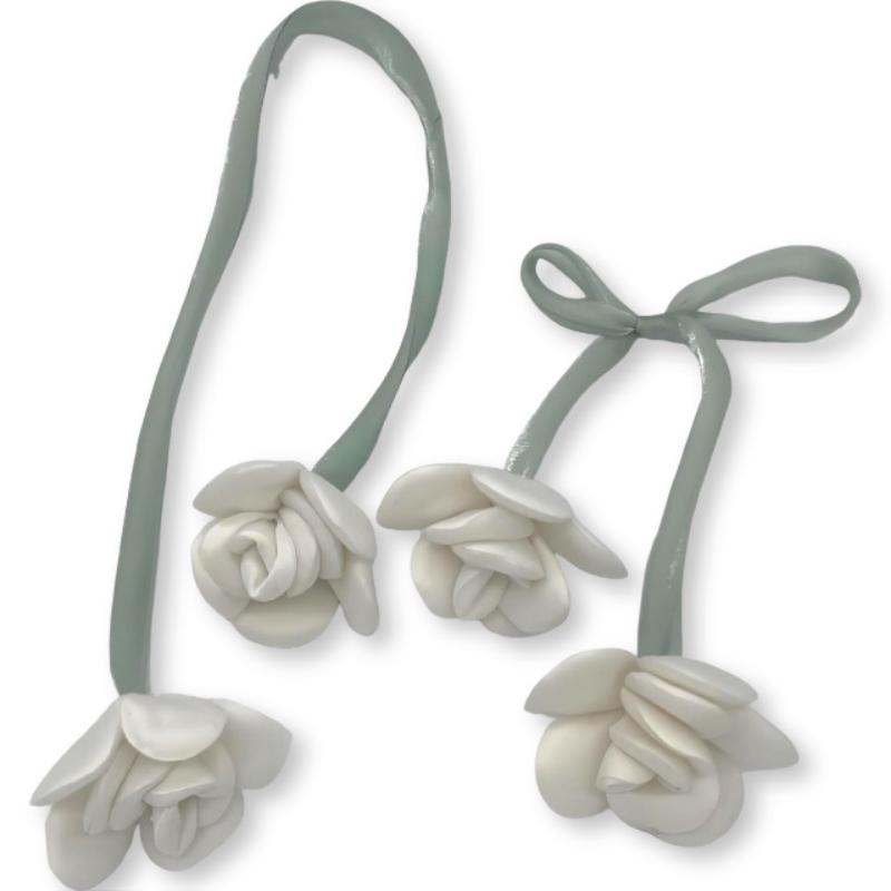 

10Pcs Korean Fabric Artificial Double Headed Rose Flowers For DIY Clothing Hair Accessories Handmade Craft Sewing Decoration