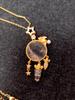 Jade Rabbit and Radish Planet Pendant Necklace - Charming Fairy Tale Design, Handmade and Unique Gift
