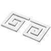 10Pcs 5x5CM DIY Waist Line Mirror Sticker Modern Acrylic Wall Stickers for Living RoomSilver