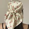 Cherry Puppy Hair Band Flower Butterfly Scarves Fashion Blurred Flowers Hair Scarf  Streetwear