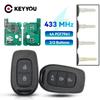 KEYYOU  Remote Car Key 434MHZ 4A PCF7961M Chip For Renault Sandero Dacia Logan 2 Stepway Clio4 Duster 2016 2/3 Buttons