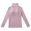 Modal Padded High Neck Long Sleeve Slimming T-Shirt with Built-in Bra for Women - Autumn/Spring.