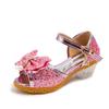 Girls Sandals Summer Children's Princess Shoes Little Girls High-heeled Bow-knot Crystal Sandals Party Dress Wedding