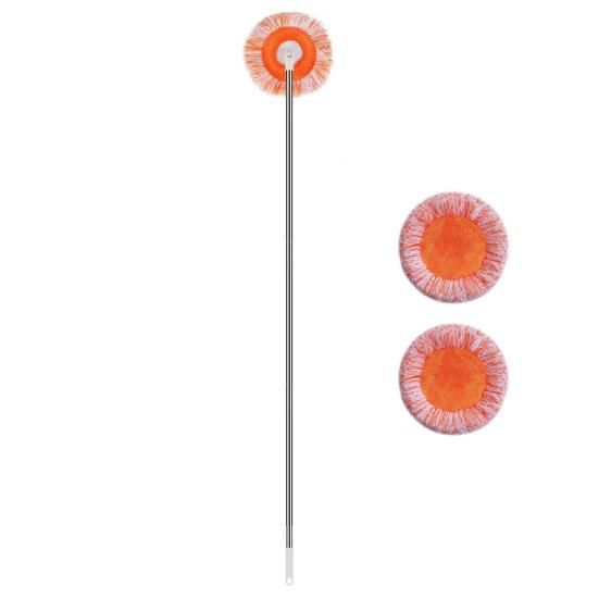 Bathroom Corner Cleaning Mop 360 Degree Rotating Stainless Steel Cleaning Mop Wet Dry Bathtub Surface Cleaning Mop