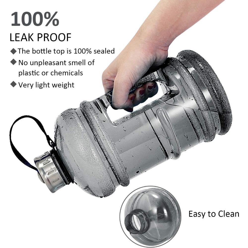 2.2L/73OZ Half Gallon Water Bottle Large Leak Proof Sports Ton Cup with Handle Plastic Drinking Water Container for Gym Outdoors