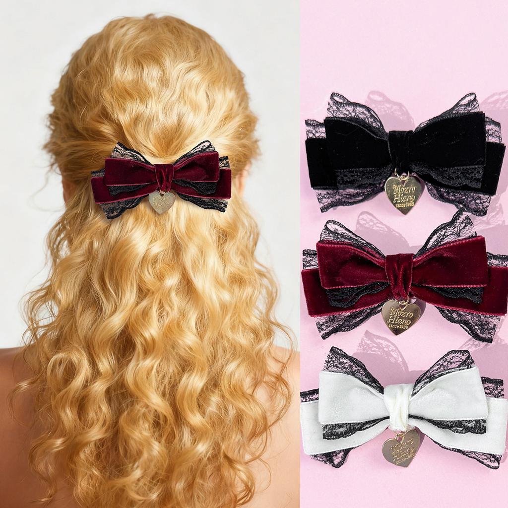 Haarschmuck Haarspangen Schleife Lolita Cosplay Y2K Accessoires Silvesterdekorationen Haarnadel Mädchenartikel Weihnachten Haargummi