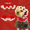 Festive Red Chinese New Year New Fashion 2026 Year of the Horse Pet Set: Knitted Hat + Scarf for Cats/Dogs,  Animal Decor Pet