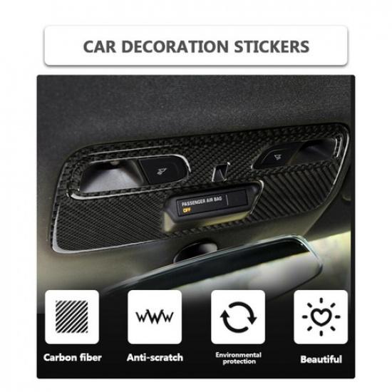 For Chevrolet Camaro 2017- Carbon Fiber Roof Reading Light Panel Cover Trim