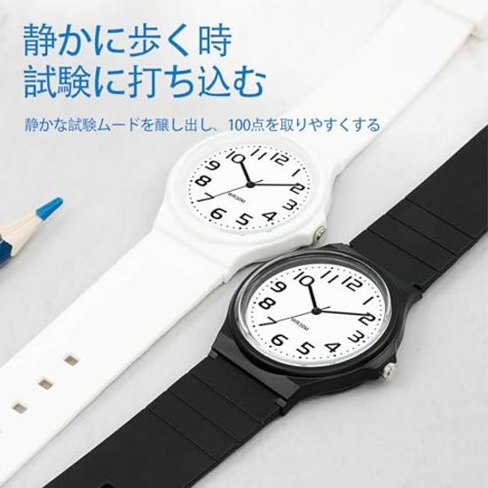 Codzienny modny zegarek na rękę mechanizm kwarcowy kompaktowy lekki wodoodporny odporny na upadki miękki pasek czytelne oznaczenia unisex czarny.