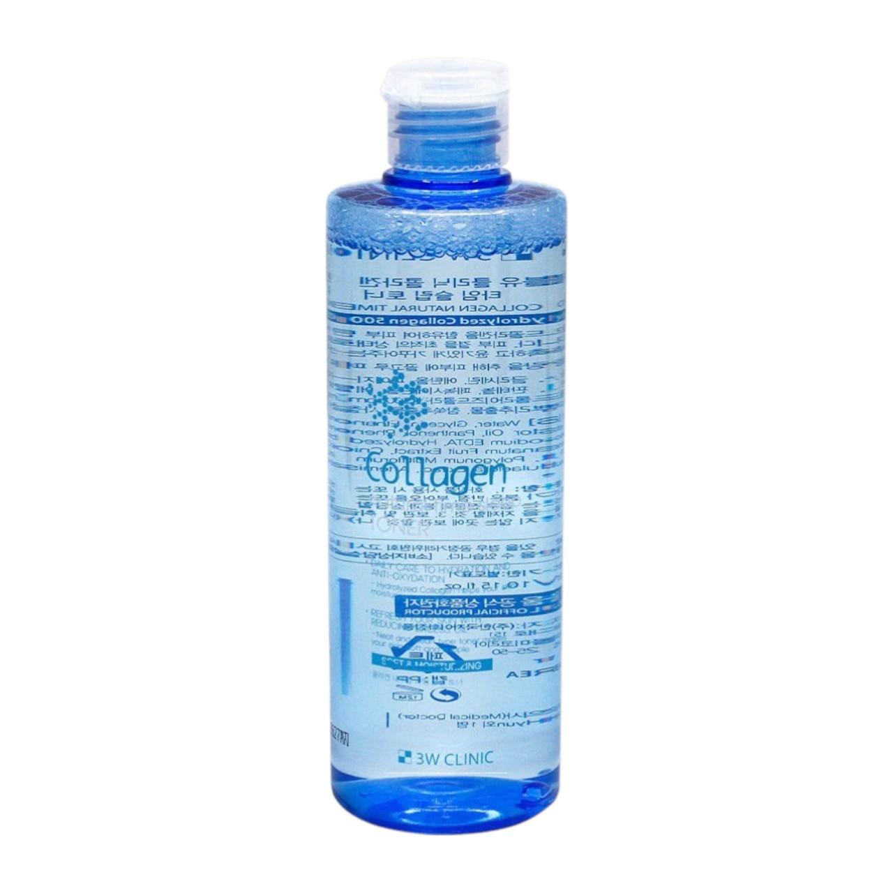 3W CLINIC Collagen Natural Time Sleep Toner - Firming & Revitalizing Facial Toner 300ml