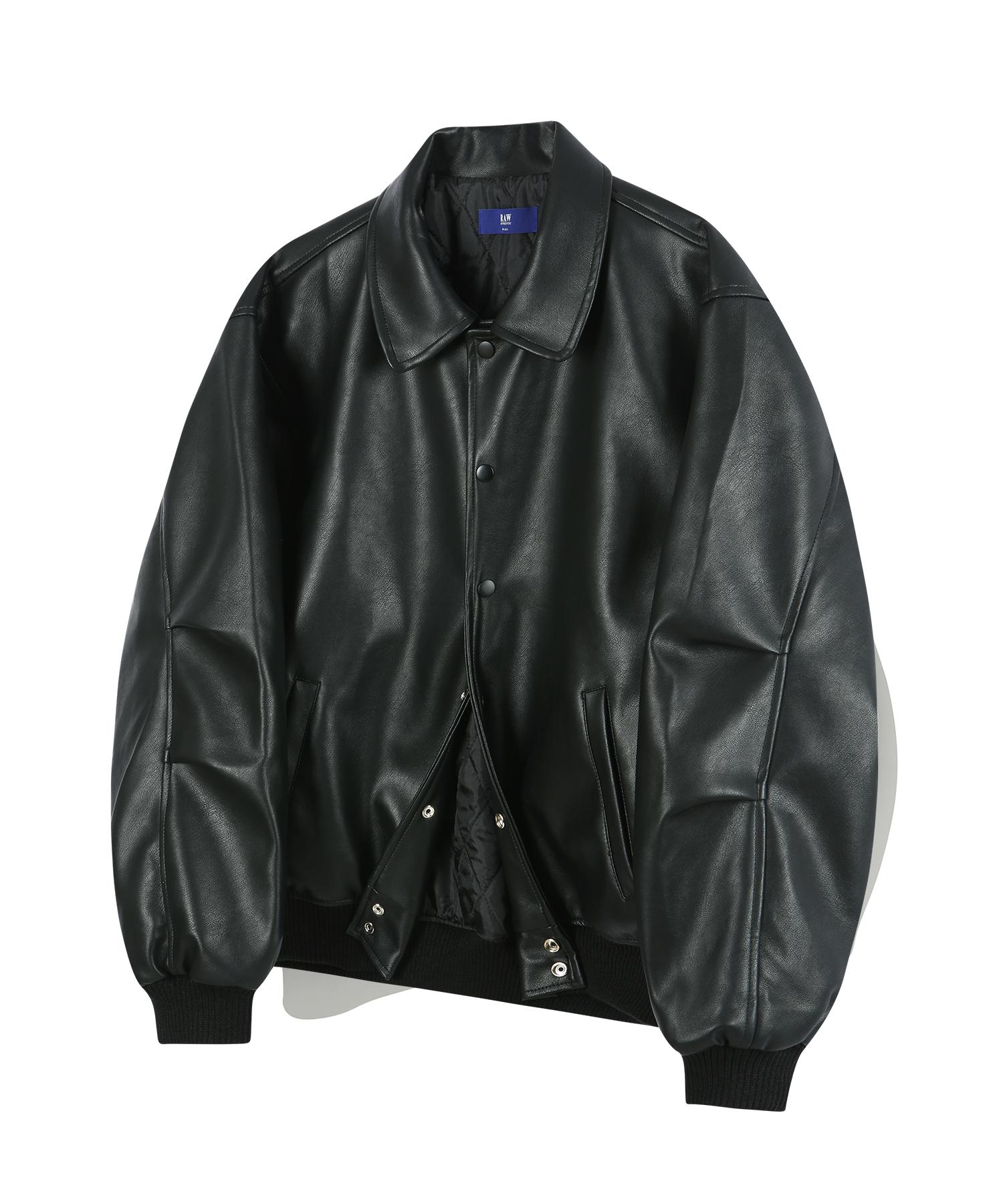Raw Lab Raw Leather Varsity Jacket