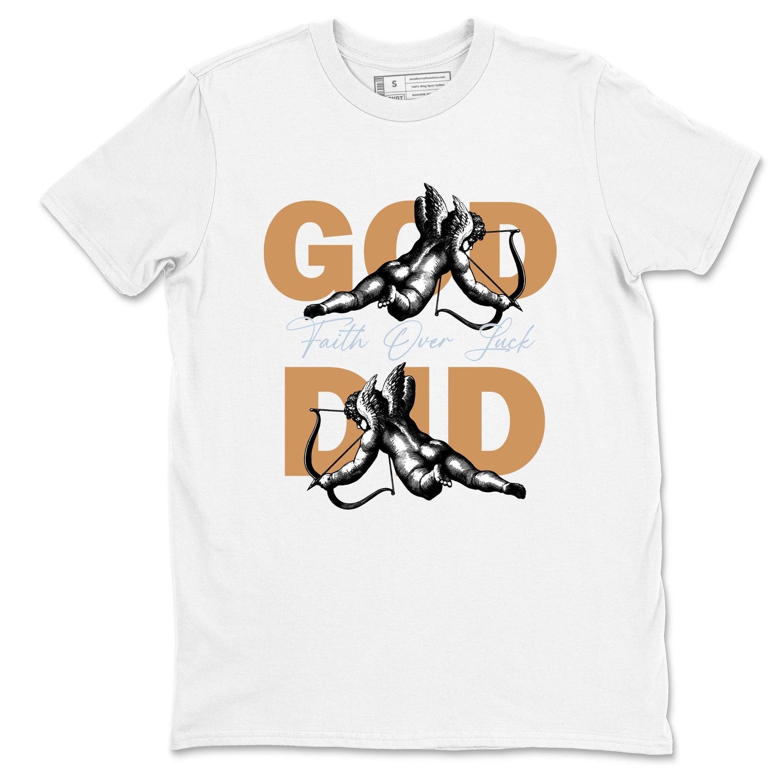 God Did Graphic T-Shirt - best T-Shirts to wear with jordans 3s Champagne and Oysters L