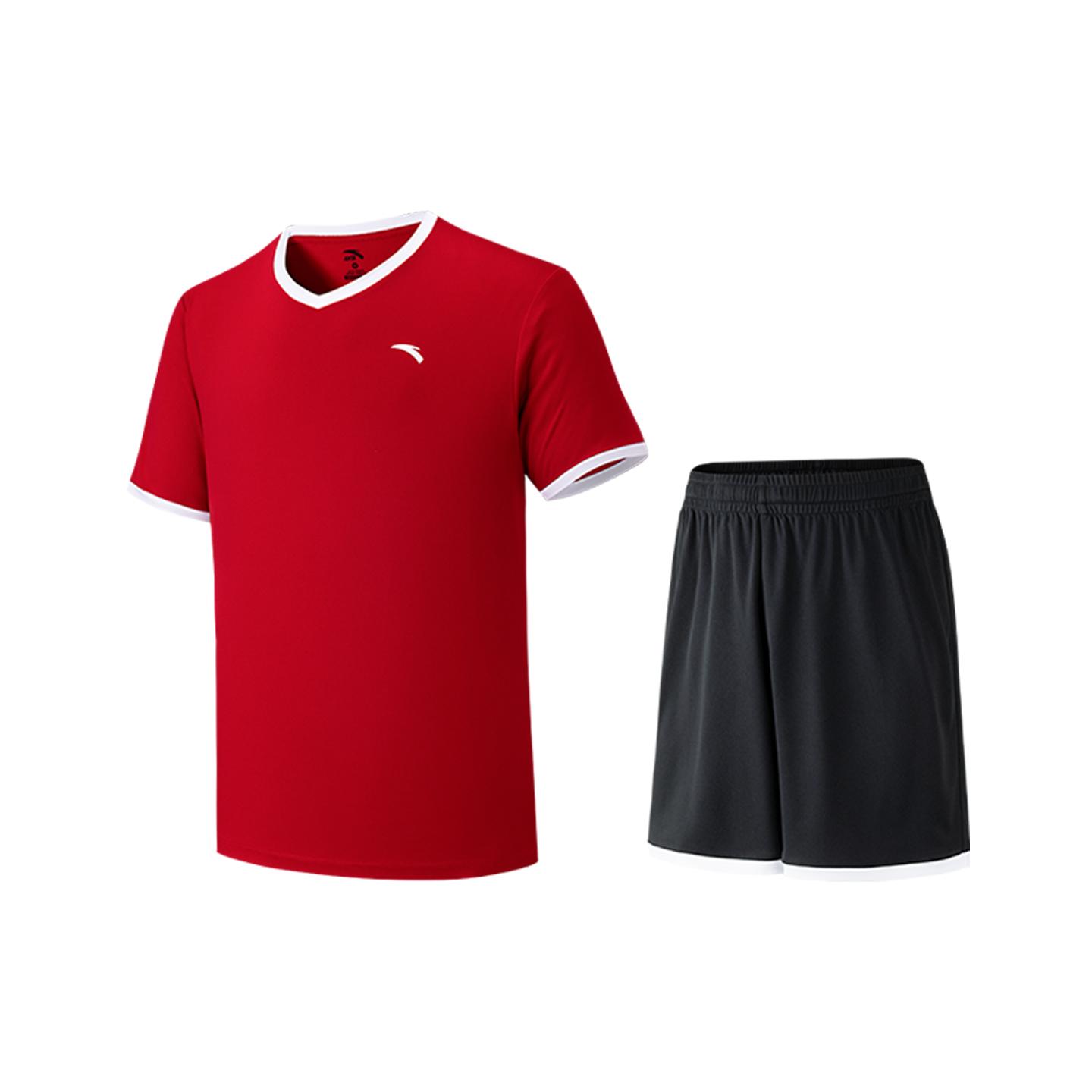 Anta Basketball Competition Set Summer 2026 Football Set Men sportswear Bright-Red 952621204-3 S