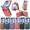 Portefeuille avec fentes pour cartes verticales Étui en cuir pour Samsung Galaxy Z Flip 7 FE 6 5 4 3 5G Support anneau Flip6 Flip5 Pochette Sac Housse support