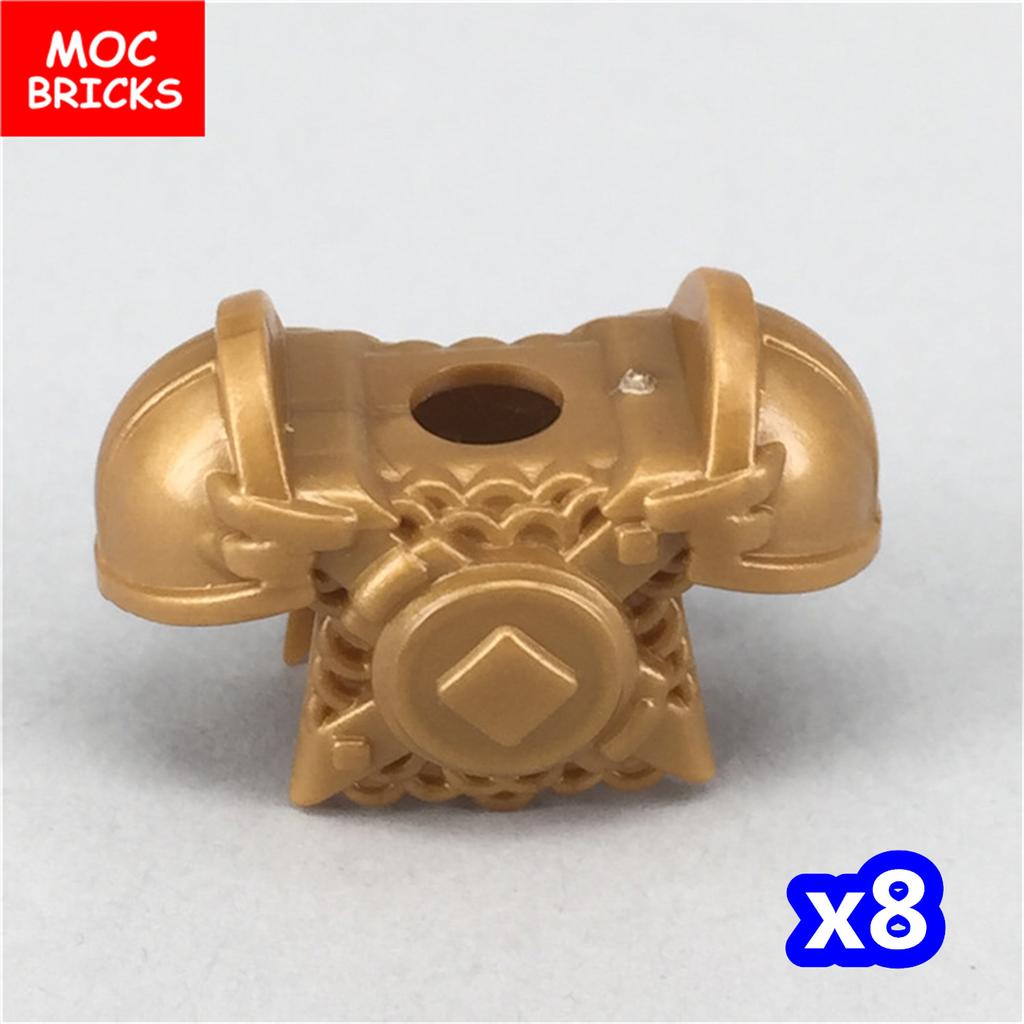 MOC Bausteine Mittelalter Ritter Rom Waffe Goldenes Schwert Schild Speer Hellebarde Helm Actionfigur Pädagogischer Baustein Geschenke