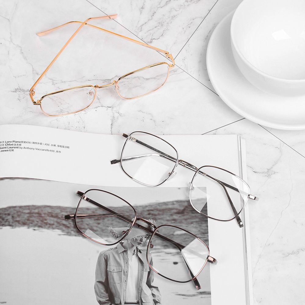 New Fashion Portable Metal Eyeglasses Frame Optical Glasses Square Glasses Spectacles