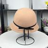 Winter French White Woolen Woolen Basin Hat Hepburn Style Ladies Elegant Bow Bucket Hat Brim Temperament Top Hat