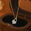 Necklaces Zircon Temperament Collarbone Chain Love Pendant for Women Charms Fashion Vintage Pendant Jewelry Popular Accessories