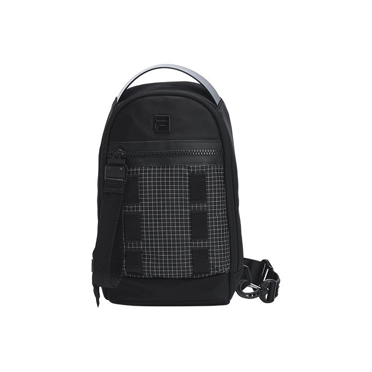 FILA Athletics Fashionable Versatile Sports Fabric Chest Bag Unisex bags Deep-Black A13U231143F-BK XS