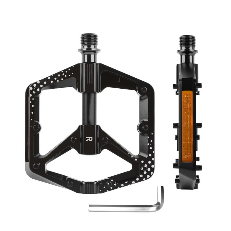 High Speed Aluminum Bike Pedals Cycling High Strengths Wide Platform Pedals for Various Cycling Environment