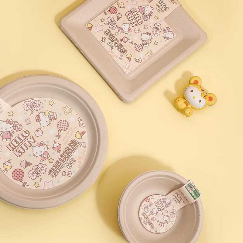 yekee Hello Kitty Disposable Paper Bowls