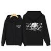 Stray Kids Zip-Up Hoodie - Black & Pink Graphic Cardigan with Kangaroo Pocket, Spring Autumn Casual Outerwear for STAY