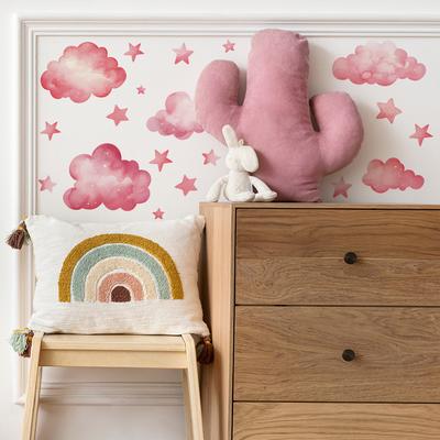 Painted Cloud and Star Stickers for Bedroom Living Room Entrance Hall Home Background and Wall Beautification