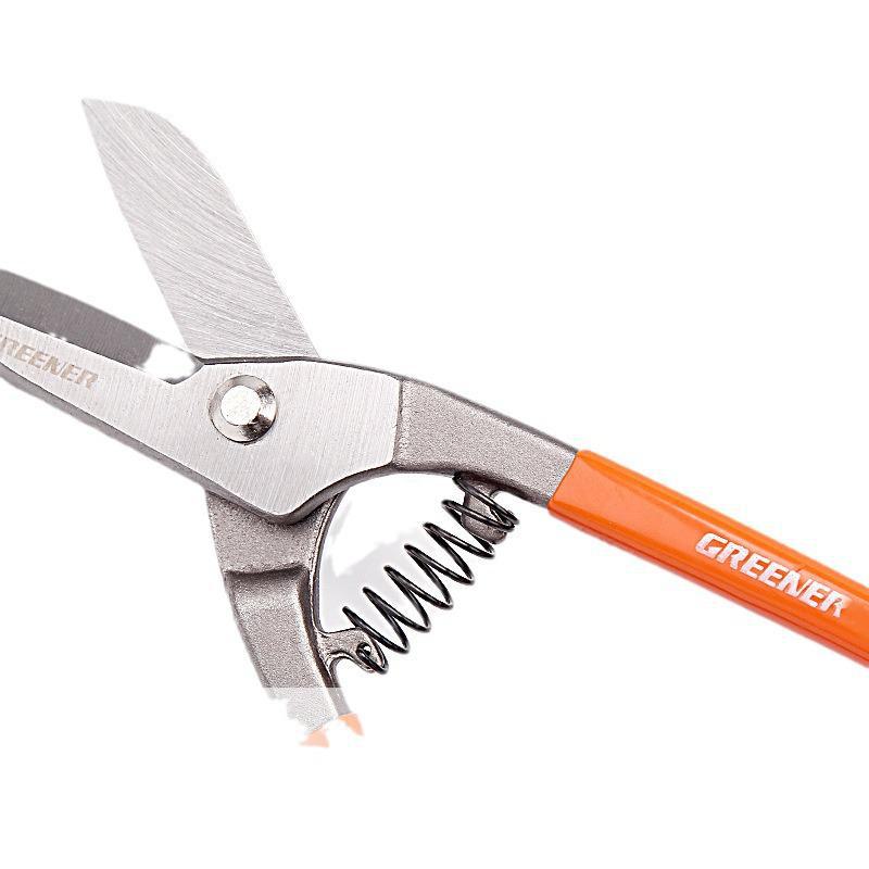 Green Forest Metal Cutting Scissors: Steel, Tin, Iron, German-American Design