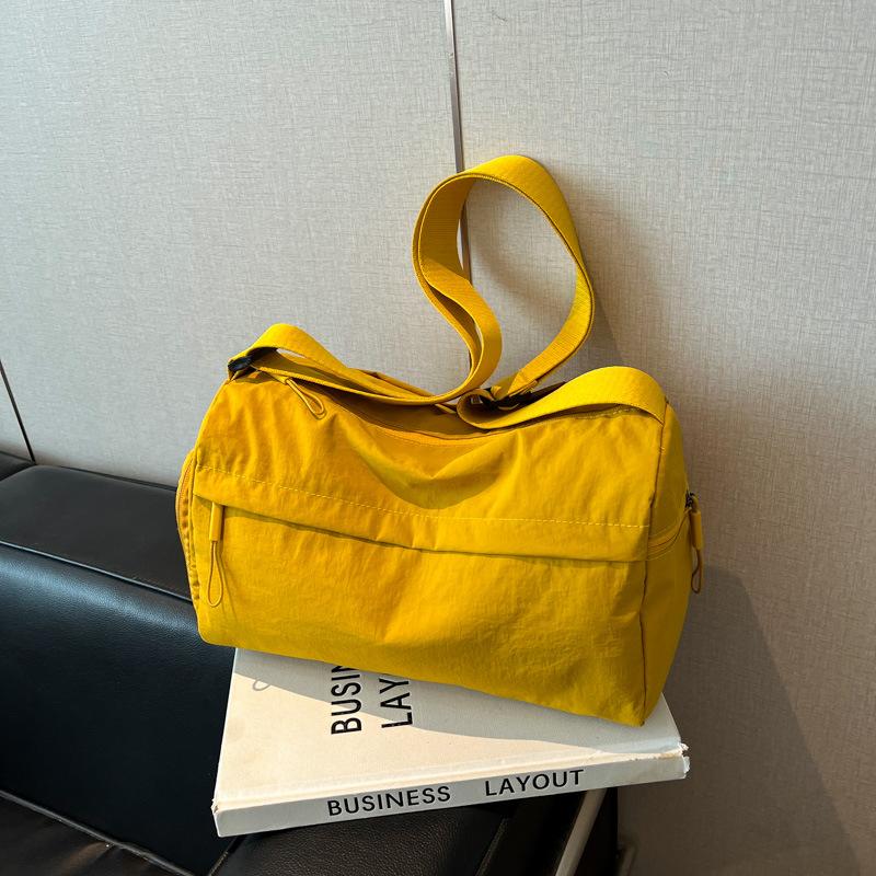 

Корейская версия новой модной сумки-тоут ins высокой ценности для женского отдыха, простая и легкая для поездок на работу, сумка-мессенджер большой вместимости жёлтый