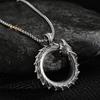 Simple Retro Circle Dragon Pendant Necklace Motorcycle Party Punk Articulated Snake Snake Necklace Party Men Women Gift Jewelry