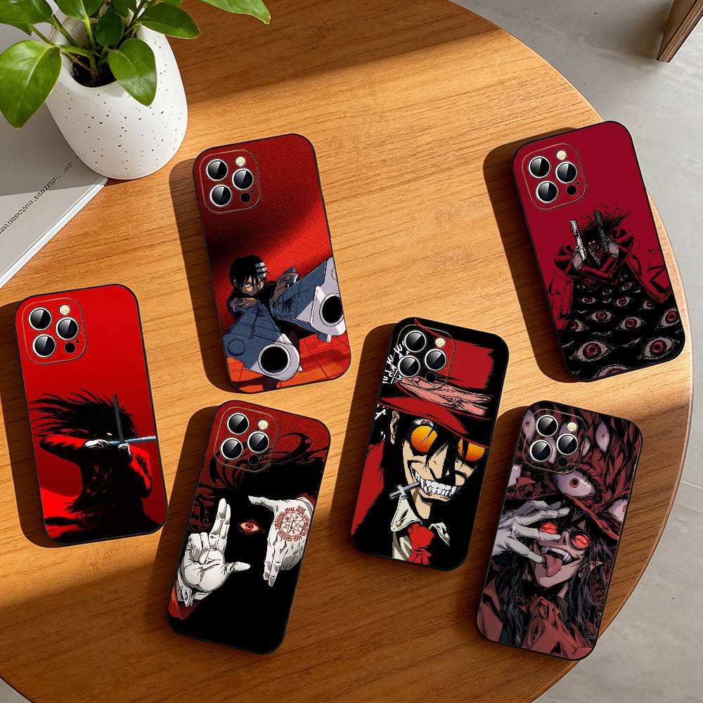 A-Alucard H-Hellsing Anime Phone Case For iPhone 17, 16,15,14,13,12,11 Plus,Pro Max, Others Soft Black Cover