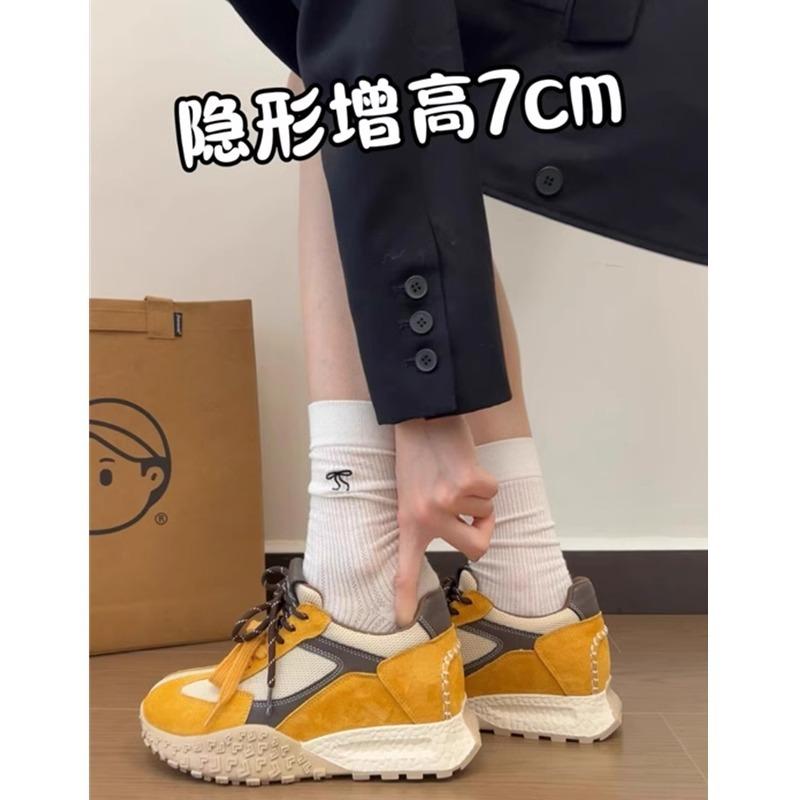 2025 Korean Trend Color Matching Small German Training Shoes Women's Early Spring New Lightweight Breathable Casual Sports Shoes