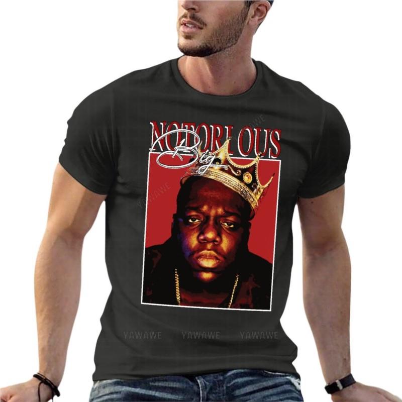 Notorious Big Vintage Oversized Tshirt Printed Men Clothes Cotton Streetwear Plus Size Top Tee