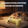 Plush Bone Dog Toy Soft Bone Dog Chew Toy with Gentle Sound Low Noise Tooth Cleaning Toy for Small Medium Dogs Teething Snuggling