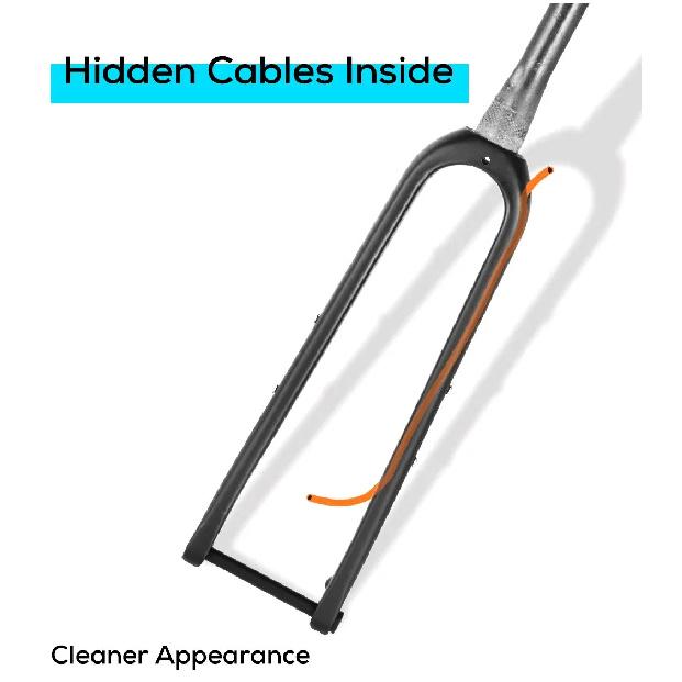 New RACE Carbon Fiber Gravel Front Fork,Half Internal Cable,Straight/Tapered Tube,Max Tire 700C x 45C,Thru Axle 12x100mm Or QR