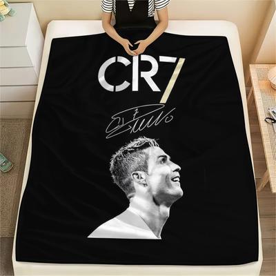 Cristiano Ronaldo,pattern Flannel Blanket, High Quality Comfortable for All Seasons, Home Decor, Warmth and Comfort, Perfect for Gifts.