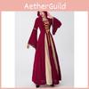 Stunning Retro Court Dress For Women Perfect For Vampire Or Witch Costume In Red