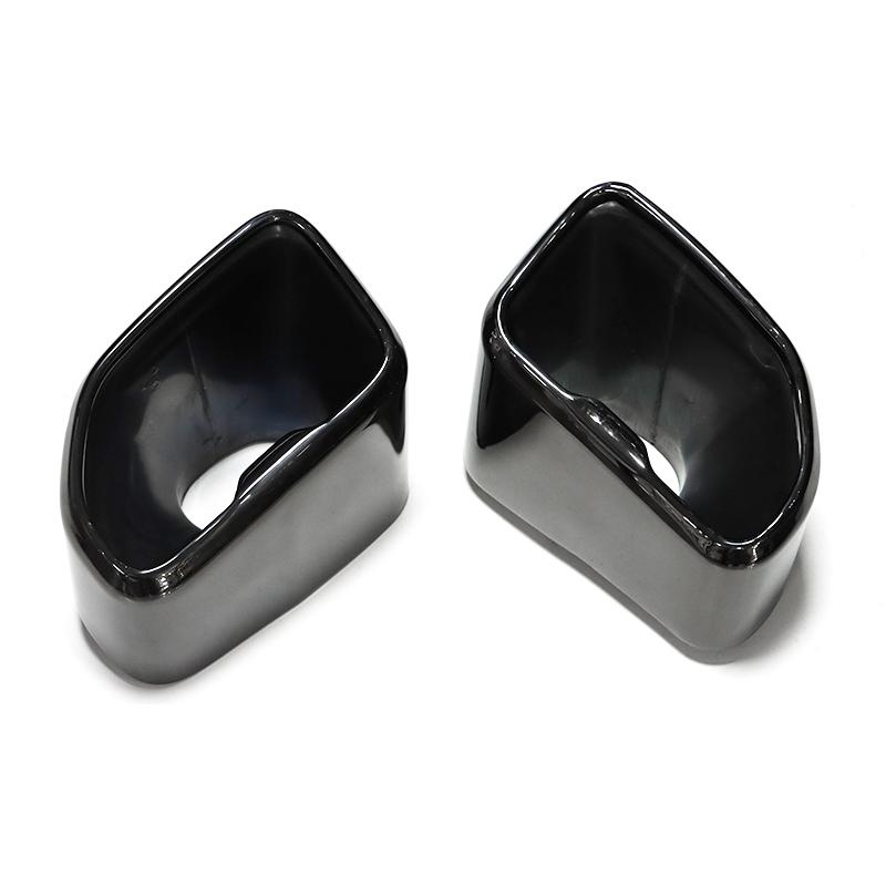1 Par de Ponteira de Escape para Carro Para BMW G01 X3 G02 X4 2019 2020 Ponteira de Silenciador de Aço Inoxidável Tubo de Escape Ponteira Quadrada Sistema de Escape