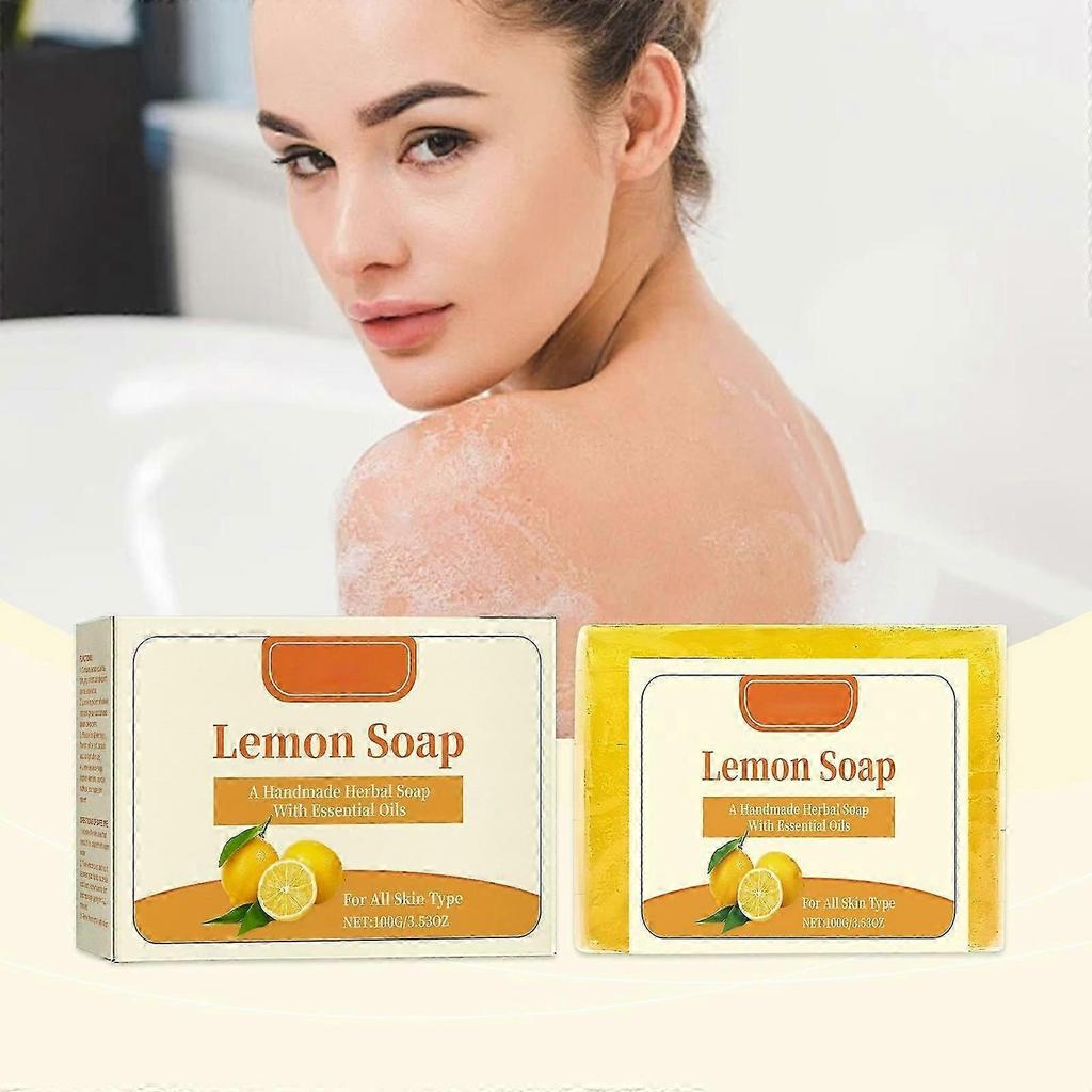 Lemon Soap VC Skin Cleanser To Oil Clean Facial Wash Soap Handmades Soap PU4412