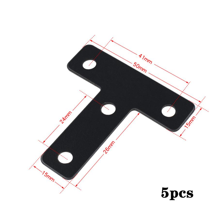 Black and silver T/L 1.96in stainless steel corner codes, shape corner brackets, brackets, wardrobe fixing connectors for shelve