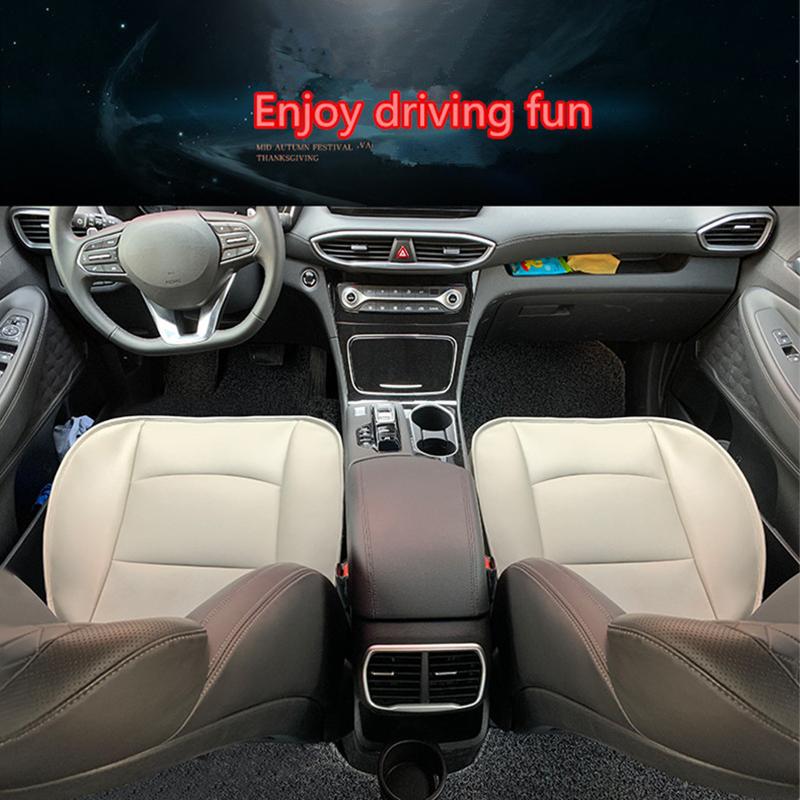 Car Seat PU Leather Cover Protection Backless Single Seat Cushion Luxury Leather Car Seat Protector Universal All Seasons