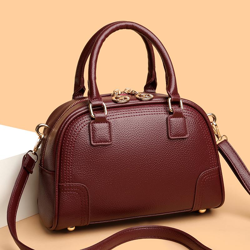 Soft Leather Handbag Women's Small Square Bag Crossbody Bag