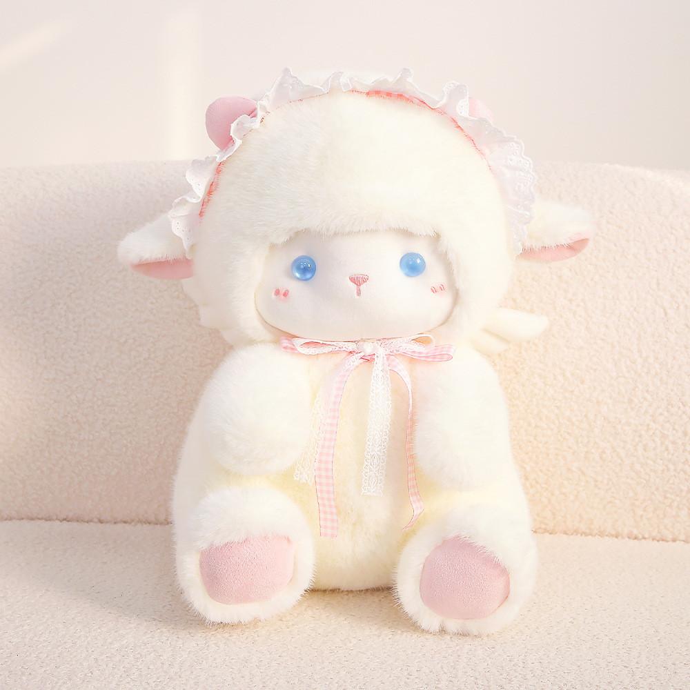 Schaf Plüschtier Weiches Kuscheltier Zum Schlafen und Bett Dekoration