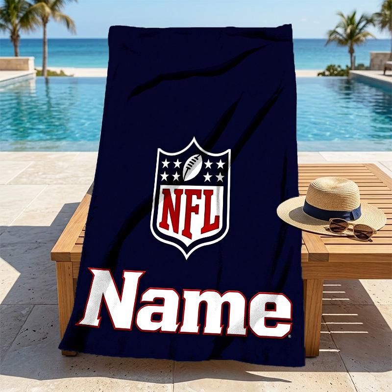 Personalized Name Nfl Name printed beach towel,a quick-drying, absorbent mat suitable for the beach, pool, gym, and travel fans gift 69