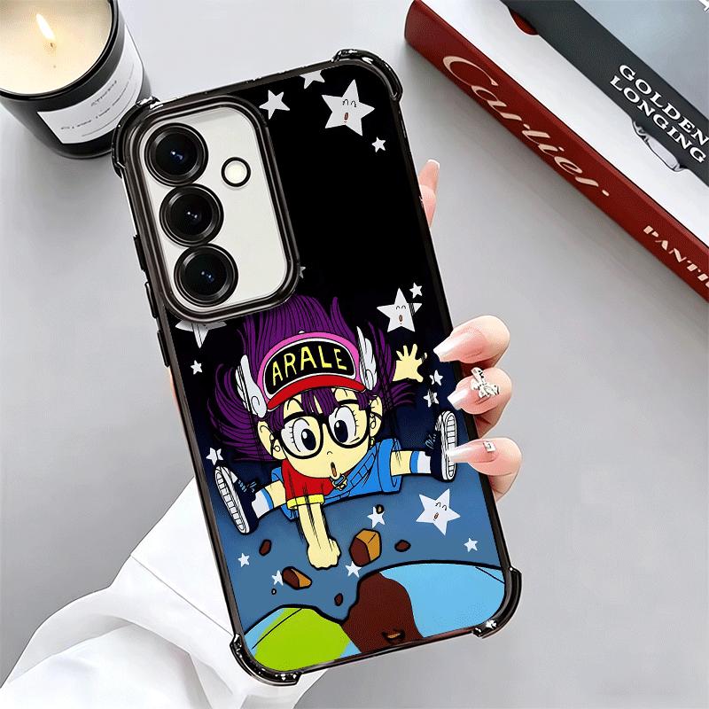 Arale S-Slump Anime Plating Phone Case For Samsung A17 A07 A37 A57 A16 A56 A15 A55 A14 A54 A13 A53 A26 A36 A25 A35 A24 A34 A23 A