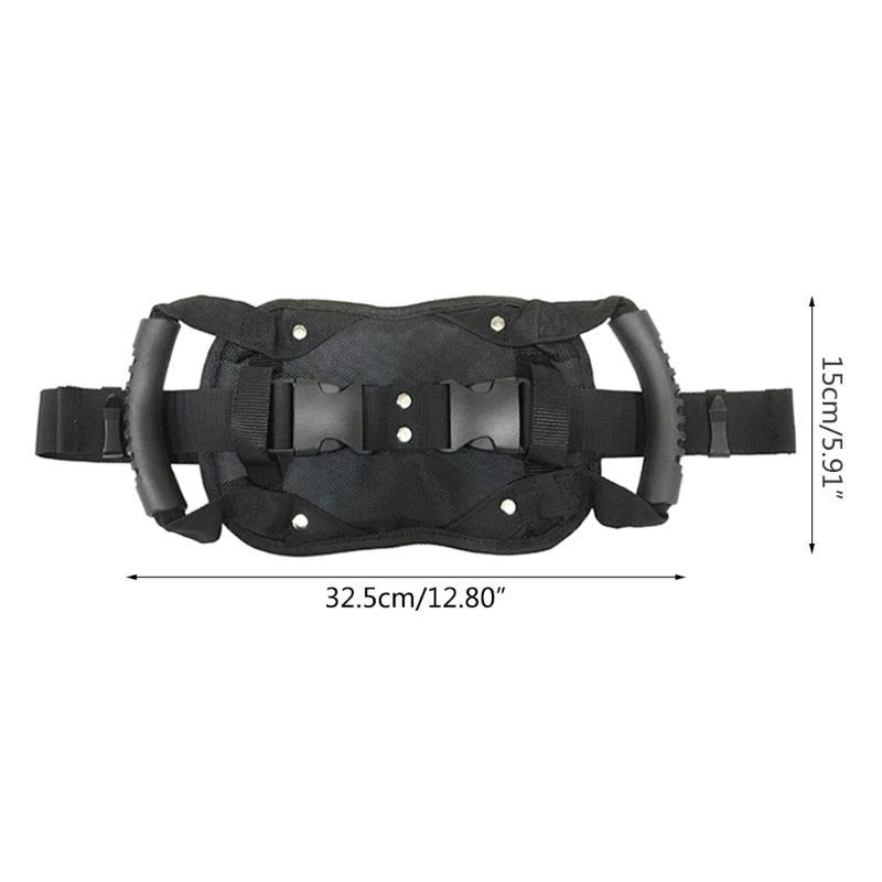 31BC Motorcycle Passenger Safety Belt Rear Passenger Grip Grab Handle Adjustable Non-Slip Strap Universal Motorcycles